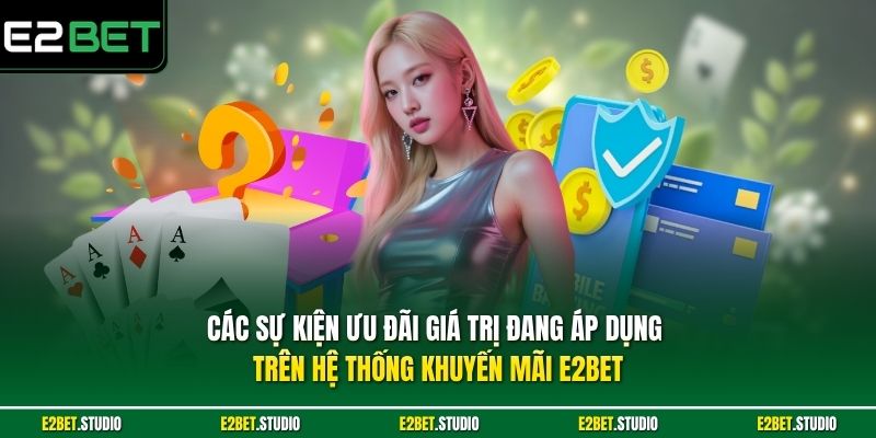 Các sự kiện ưu đãi giá trị đang áp dụng trên hệ thống khuyến mãi e2bet